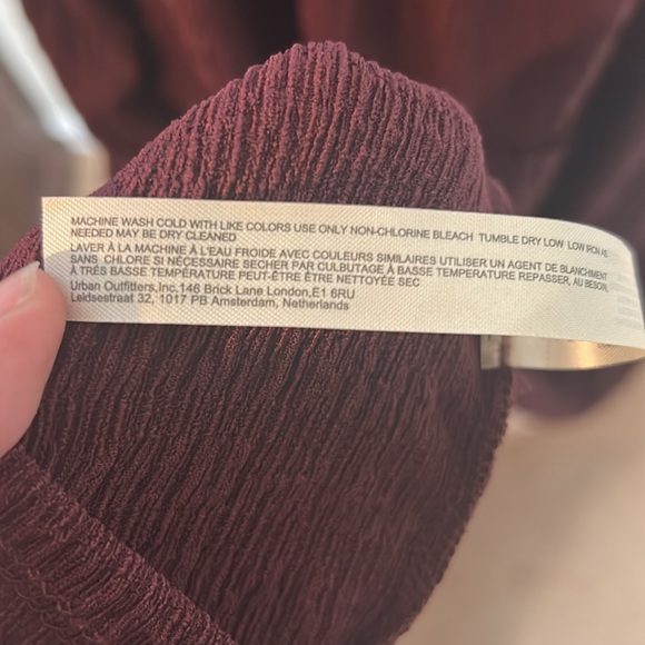 NEW Free People Martina maroon burgundy wine deep V neck tiered maxi dress, S - Picture 13 of 15